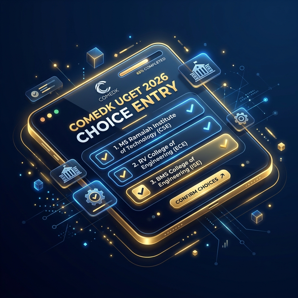 COMEDK UGET 2026 Mock Choice Filling — Option Entry Schedule, Top Colleges Priority List & Strategy