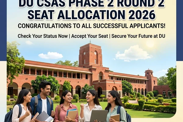 DU CSAS Phase 2 Round 2 Seat Allocation 2026 Out July 25 — Acceptance Deadline, Freeze vs Upgrade Rules & Reporting Guide on ugadmission.uod.ac.in