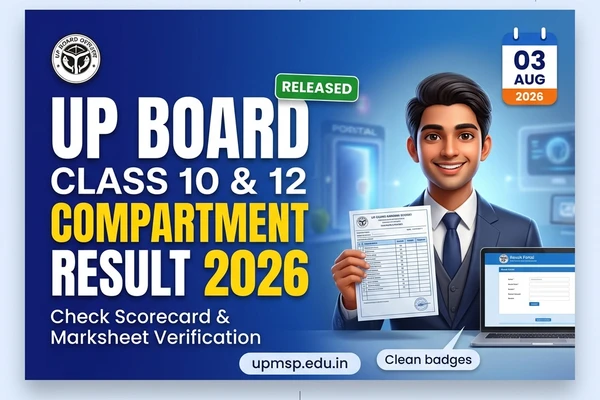UP Board Class 10 & 12 Compartment Result 2026 Released at upmsp.edu.in: Check Scorecard & Marksheet Verification